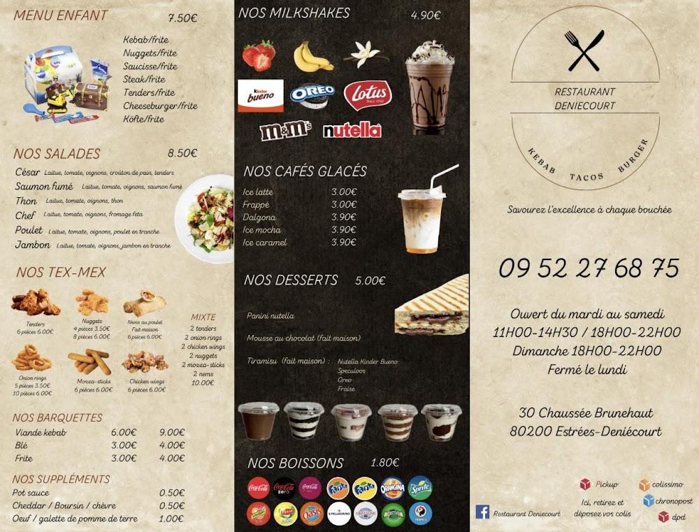 Restaurant DENIECOURT - Menu Image 2